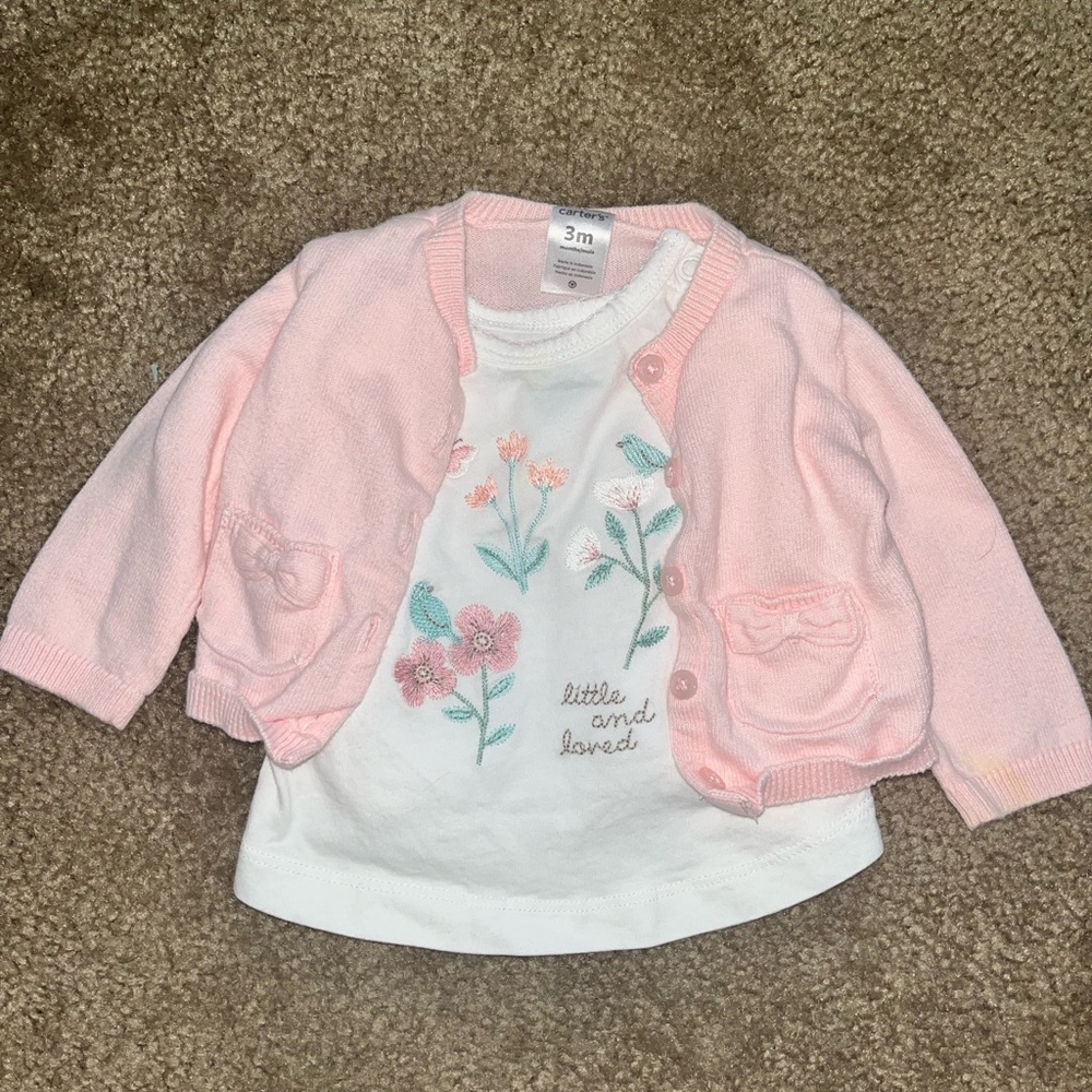 Carters Sweater and Shirt